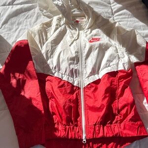 Nike Red and White windbreaker